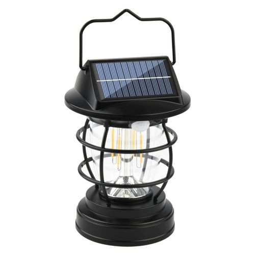 Solar Sensor Light Rechargeable Lantern Dimmable Camping Outdoor Hanging Lamp