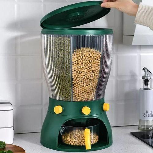 360 Degree Rotating Cereal Dispenser Food Storage Container