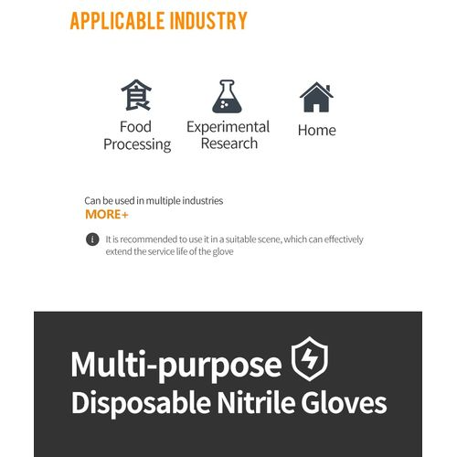 100 Black Nitrile PVC Gloves Latex Rubber Chef Kitchen Cooking Tattoo
