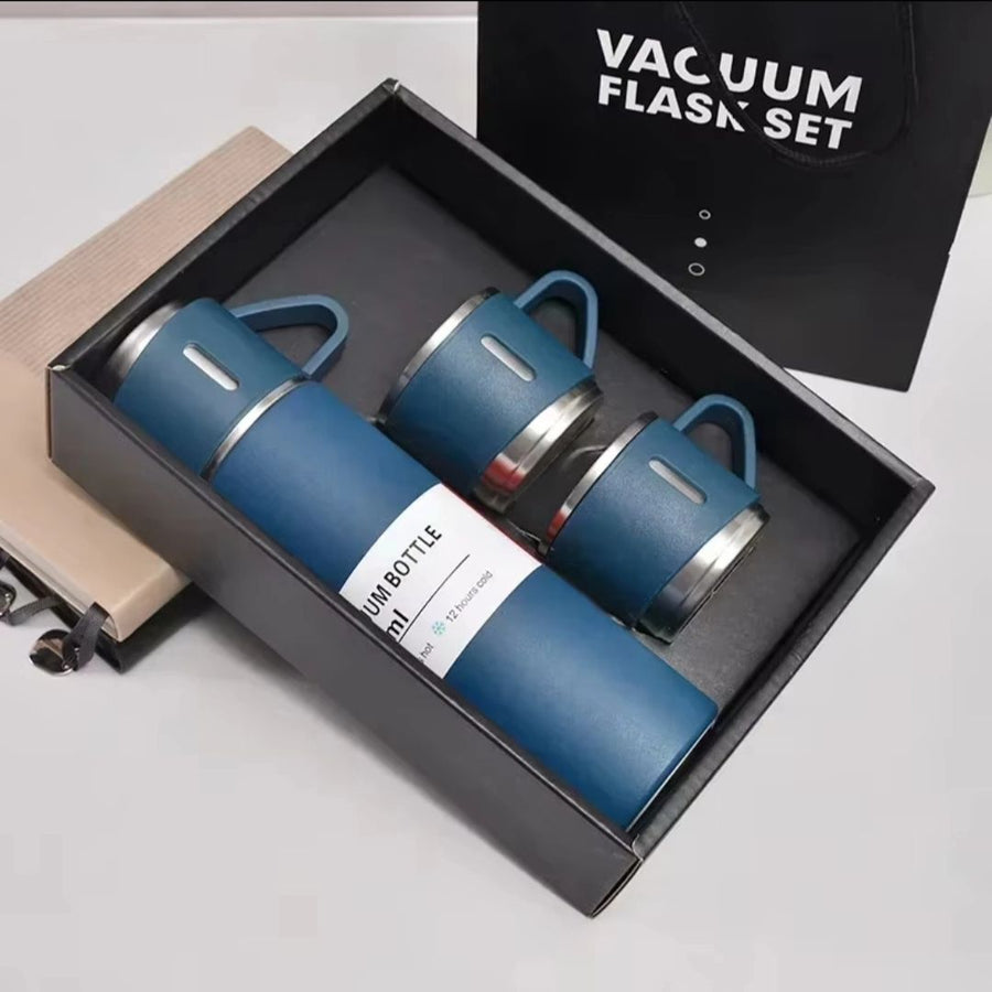 Non Breakable Flask Gift Set With 2 Cups