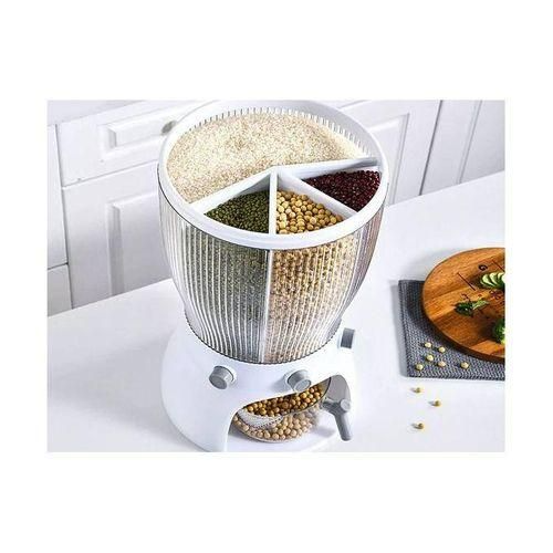 360 Degree Rotating Cereal Dispenser Food Storage Container