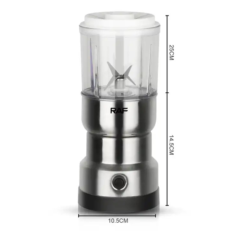 RAF 2 in 1 Stainless Steel Electric Washer Portable Automatic Juice Blender Coffee Grinder Spice Grinder