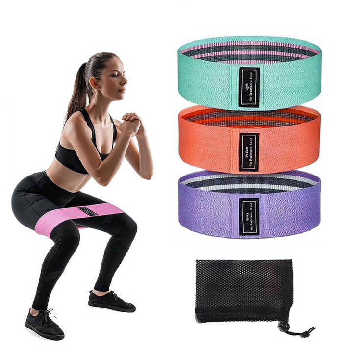 Resistance Bands Thick Booty Hip Exercise Bands Set - 3pcs