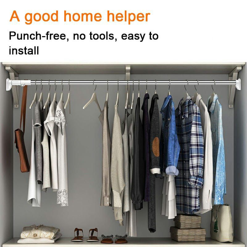Multipurpose Extendable Telescopic Rod – Adjustable Shower Curtain, Closet, and Hanging Rod