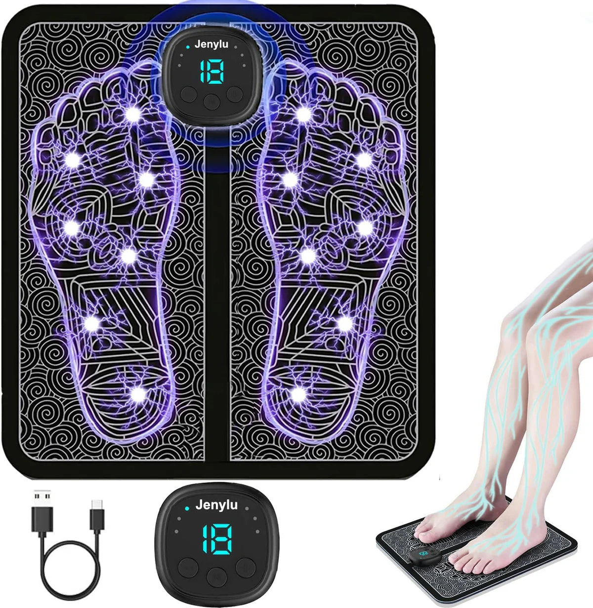 EMS Foot Massager for Electrical Muscle Stimulation