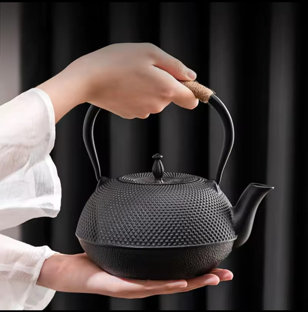 Original heavy duty cast iron tea pot
