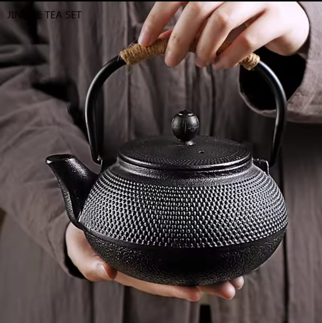 Original heavy duty cast iron tea pot