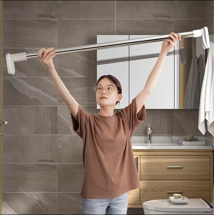 Multipurpose Extendable Telescopic Rod – Adjustable Shower Curtain, Closet, and Hanging Rod