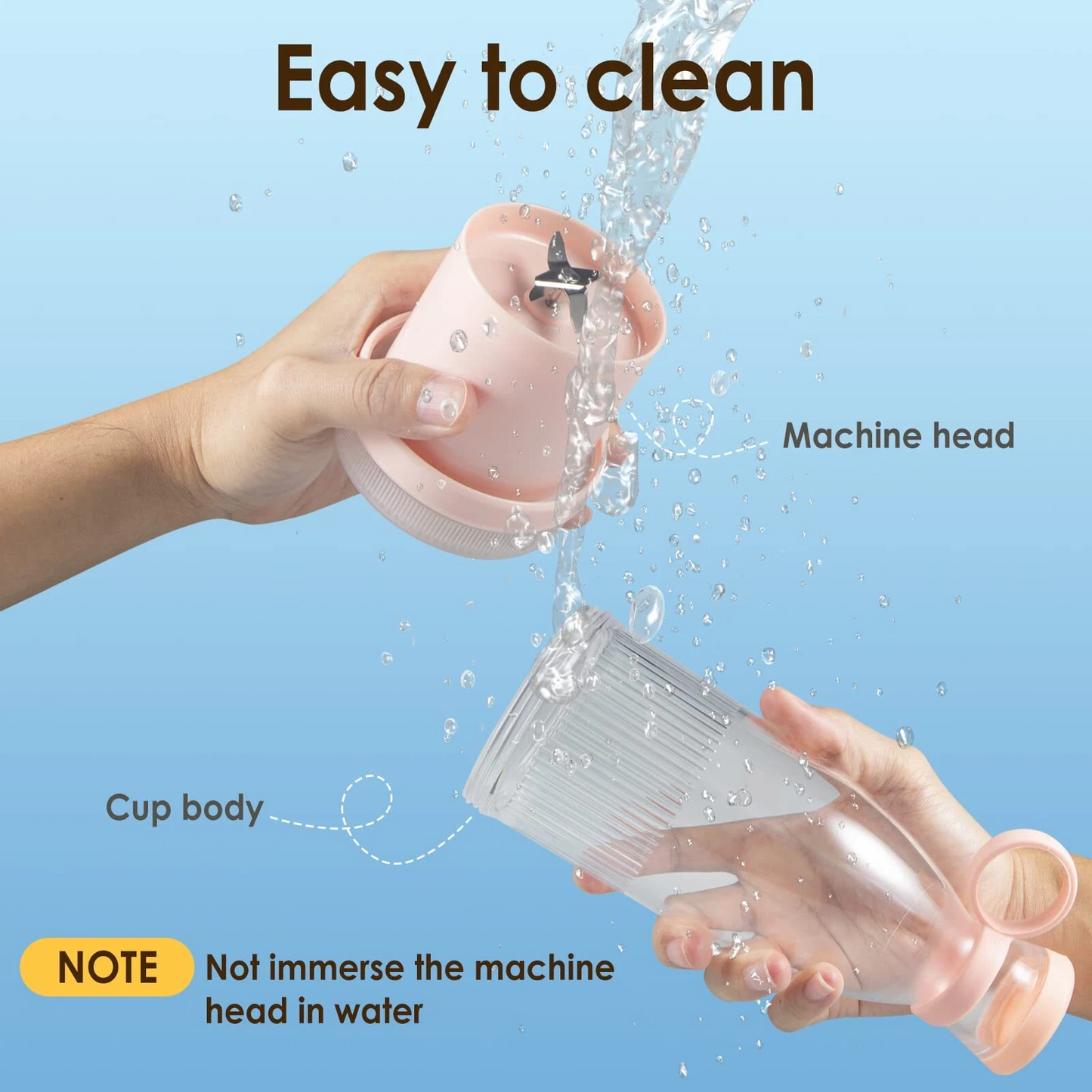 Portable Blender Electric USB Rechargeable Smoothies Juicer Shaker Cup