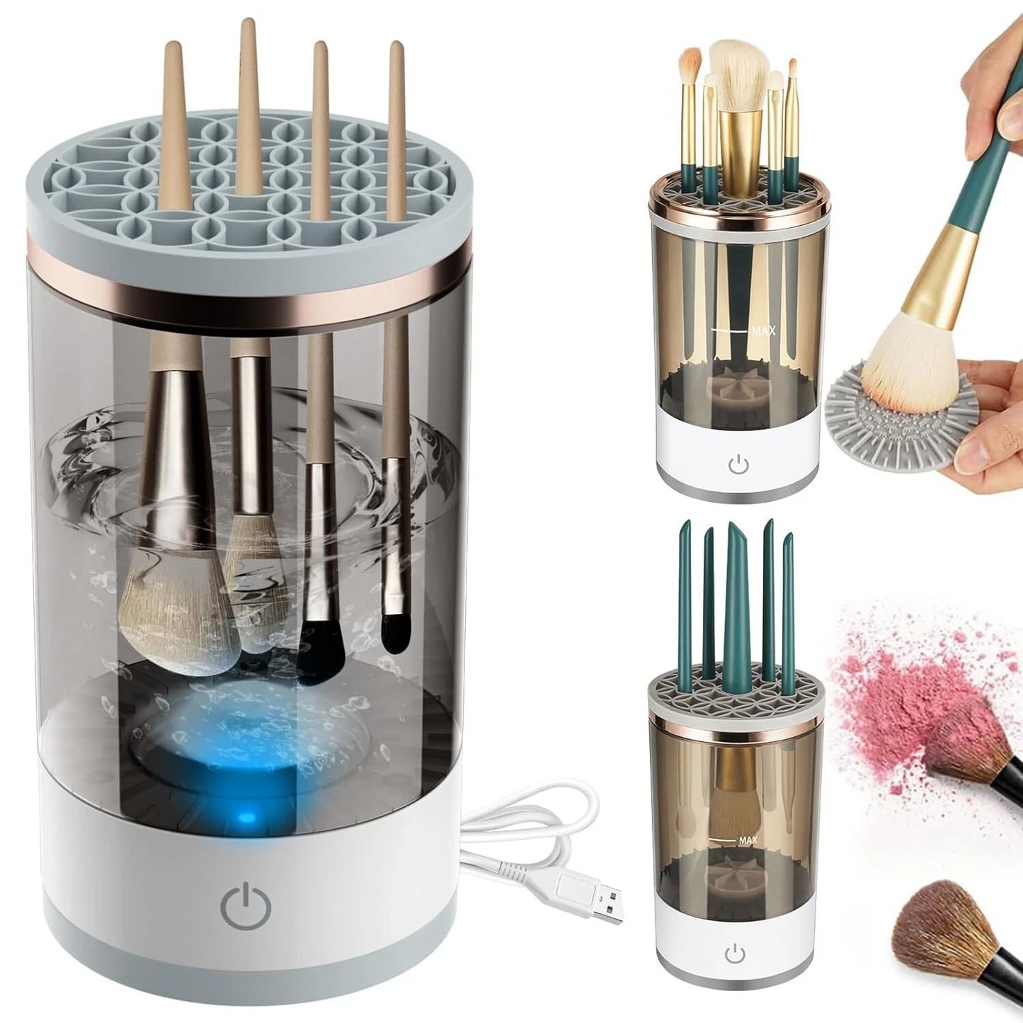USB powered Make up brush cleaner