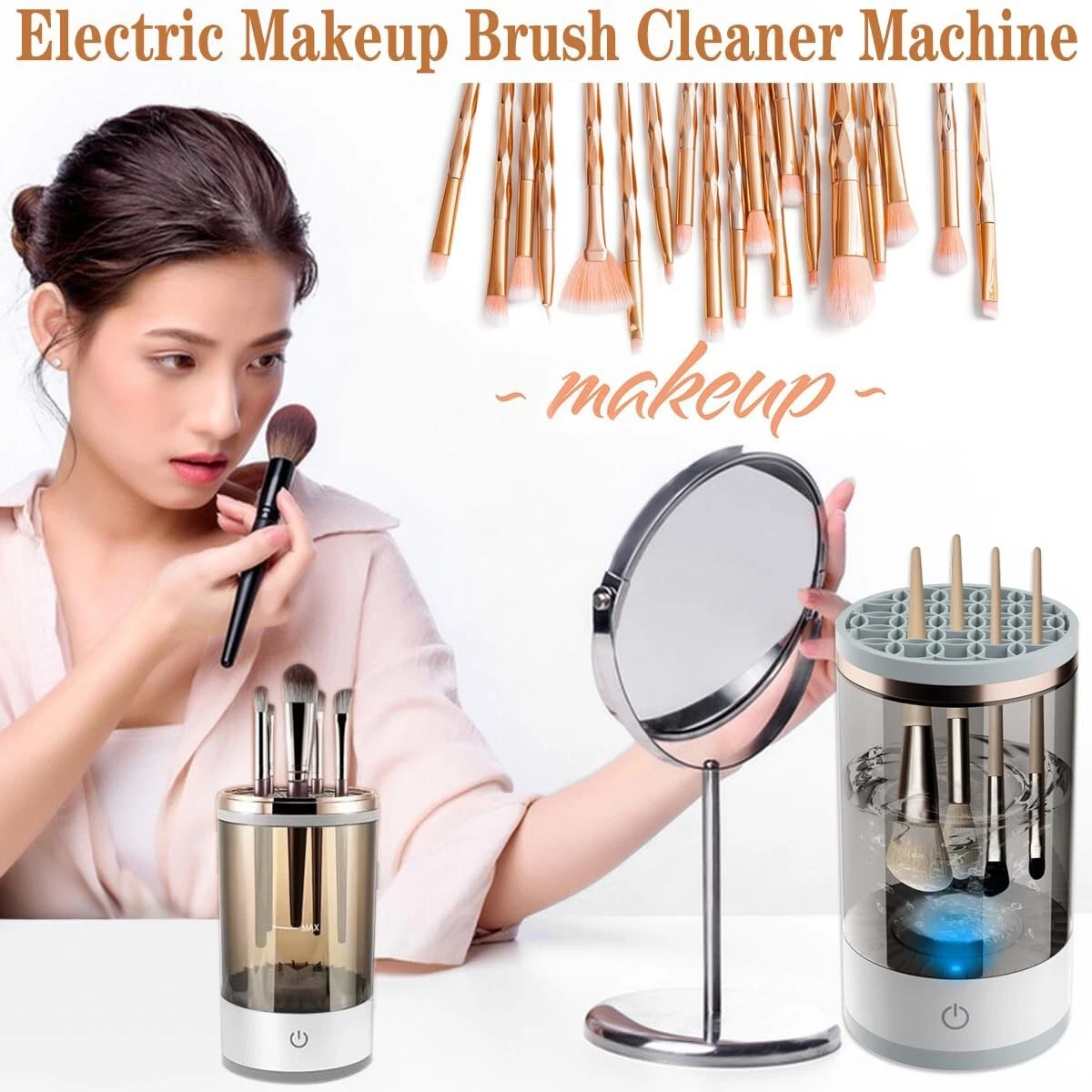 USB powered Make up brush cleaner