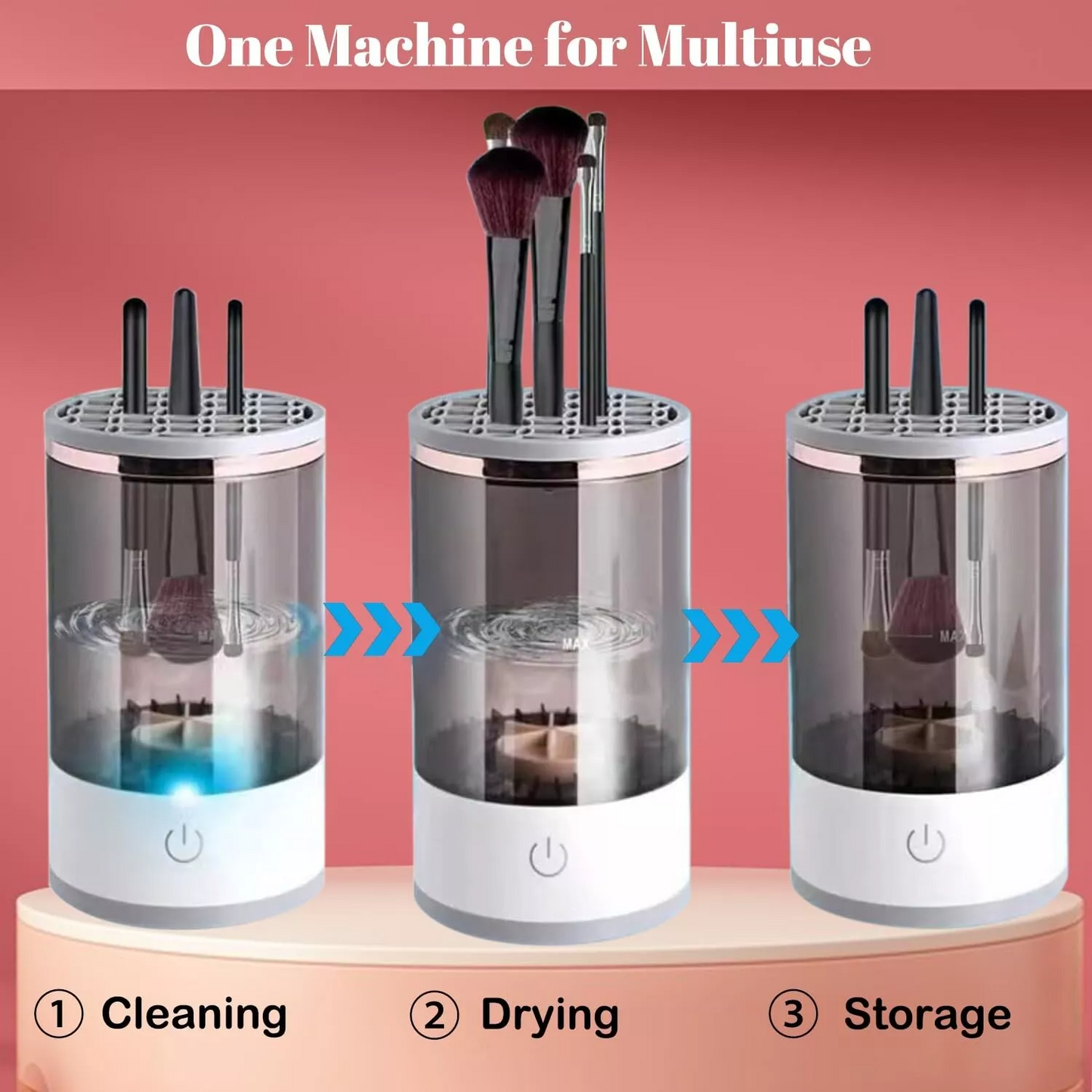 USB powered Make up brush cleaner