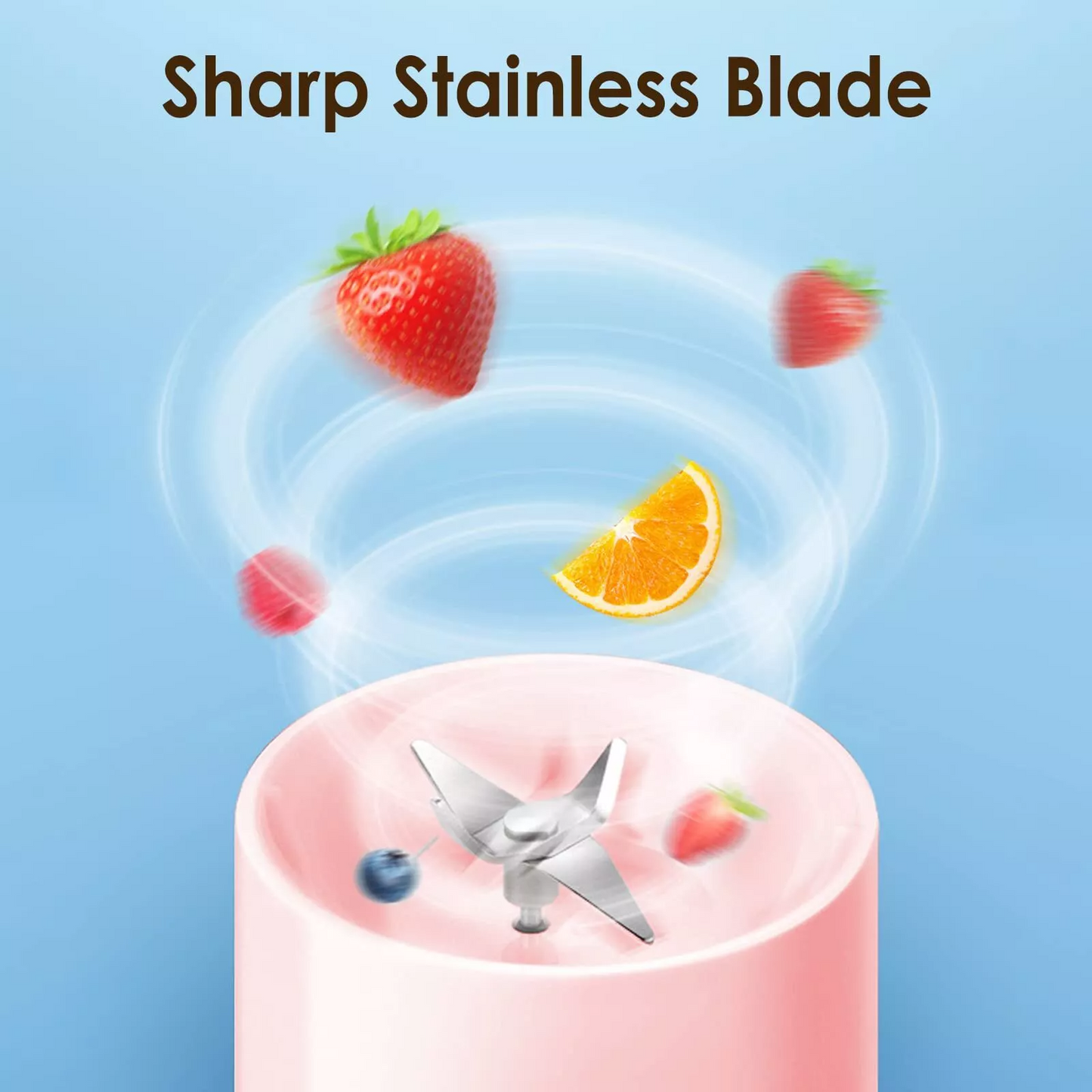 Portable Blender Electric USB Rechargeable Smoothies Juicer Shaker Cup