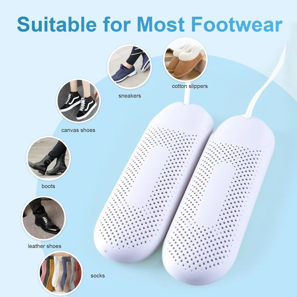 Electric Shoe Dryer with Timer – Quick Drying for Sneakers, Boots, Socks & Gloves