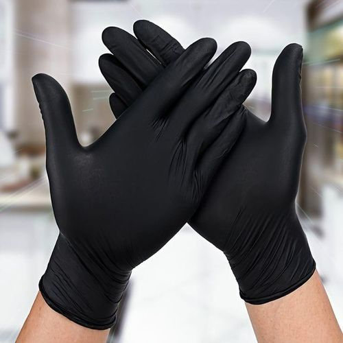 100 Black Nitrile PVC Gloves Latex Rubber Chef Kitchen Cooking Tattoo