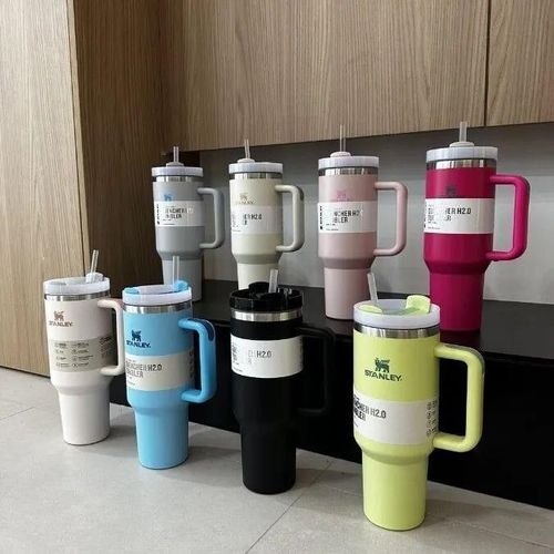 Stanley 1.2 Litres Stainless Steel Tumbler With Handle & Straw Lid, Insulated Reusable Stainless Steel Travel Mug