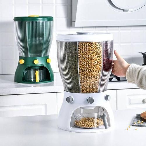 360 Degree Rotating Cereal Dispenser Food Storage Container