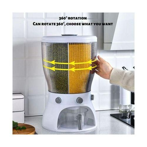 360 Degree Rotating Cereal Dispenser Food Storage Container