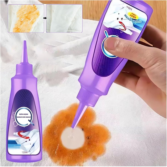 Active Enzyme Laundry Stain Remover - New Enzyme Cleaner Clothing Stain Remover, Natural Non Toxic Widely Applicable for Enzyme Carpet Fabric Hats Pet Oil Red Wine Ink Armpit Stain Remover (1PC)